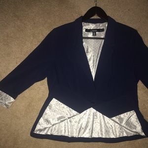 Free gift today!  Stretch Crepe Blazer Navy Jacket